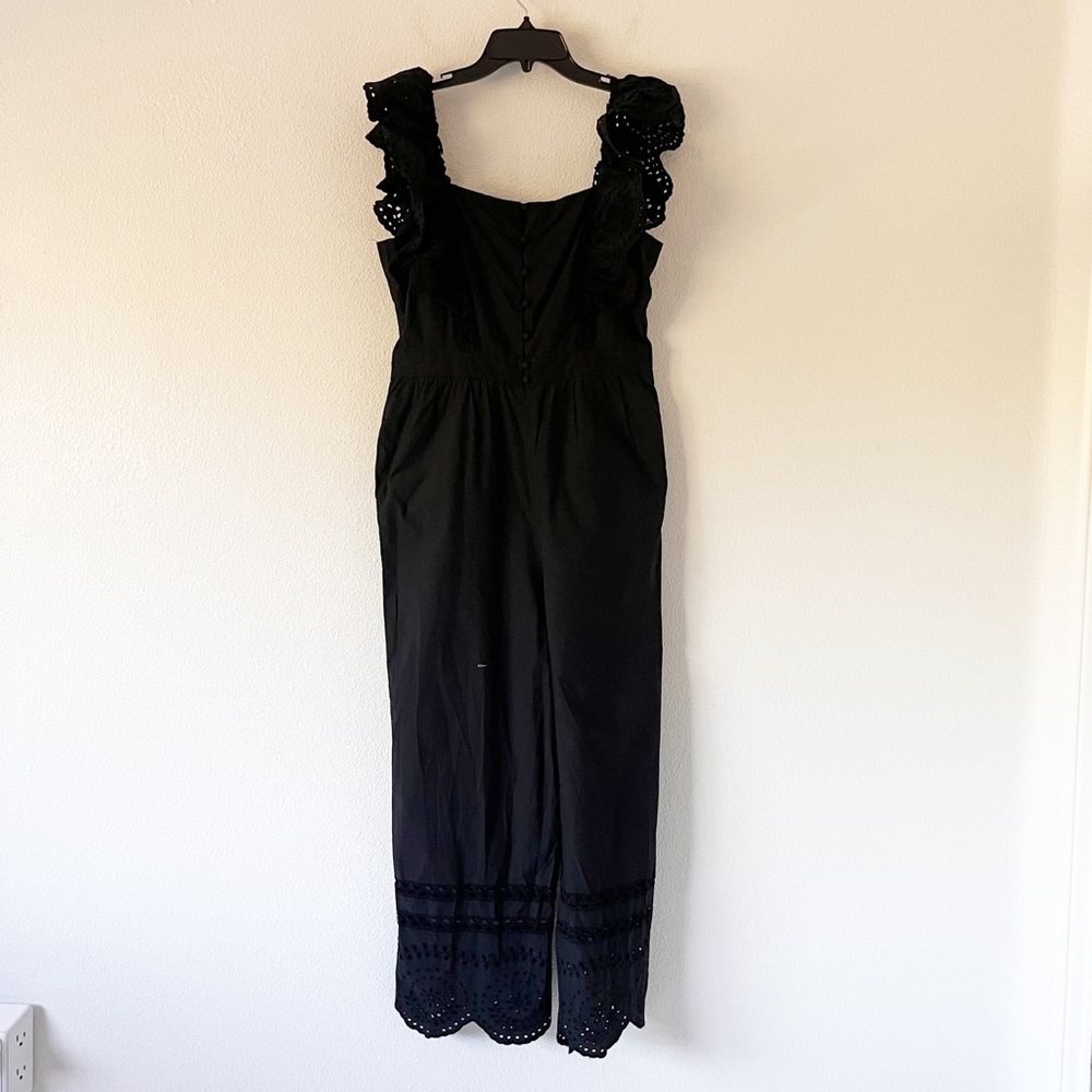 Madewell Eyelet Frilled-Strap Jumpsuit Size 8 - Picture 4 of 16